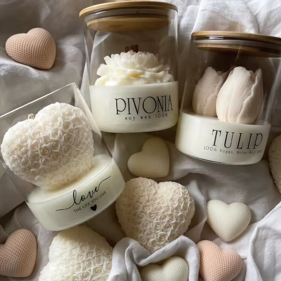 Handmade 3D Tulip Rose Soy Wax