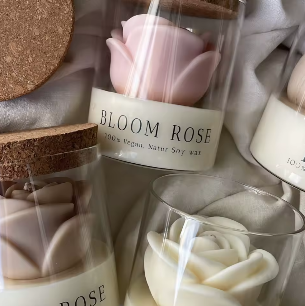 Handmade 3D Tulip Rose Soy Wax