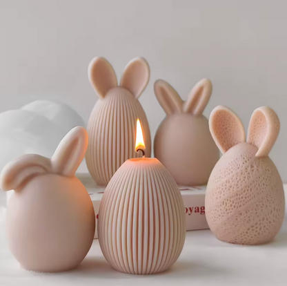Easter Egg Mold Rabbit | Scented Candle Plaster Ornament | Handmade Soy Wax
