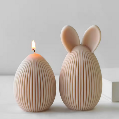 Easter Egg Mold Rabbit | Scented Candle Plaster Ornament | Handmade Soy Wax