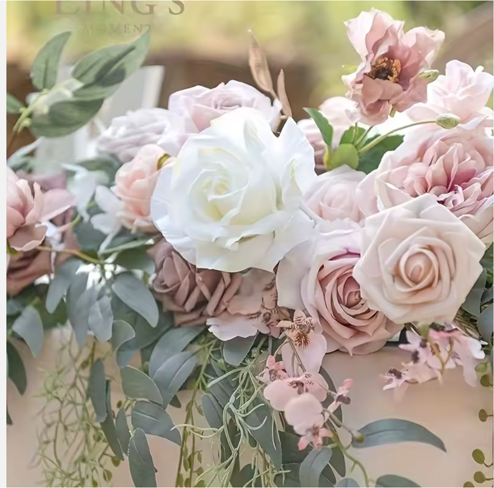 Pink Artificial Rose Vine Garland